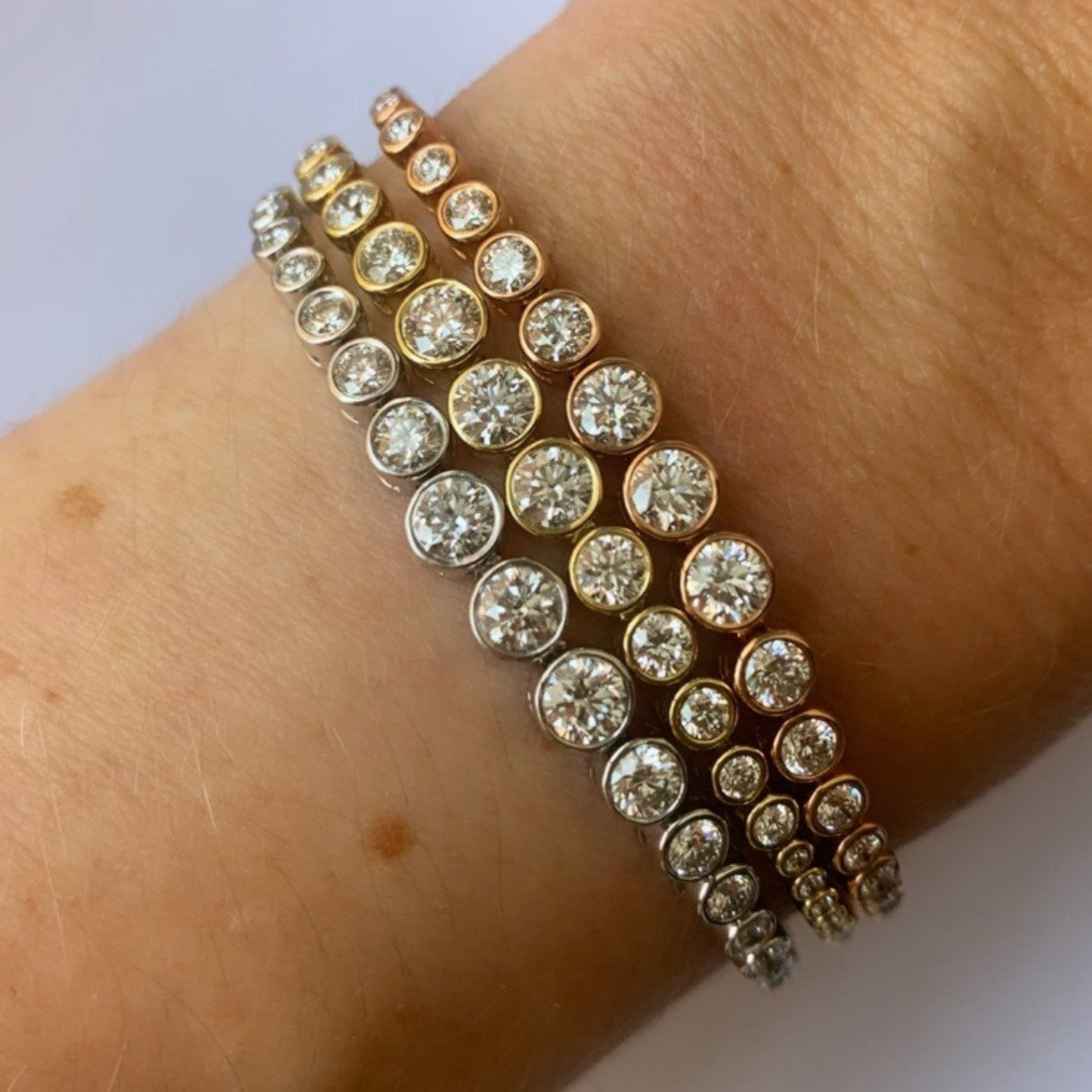 3 Carat Graduating Diamond Tennis Bracelet with Lab Grown Diamonds - Evara Jewelry LLC