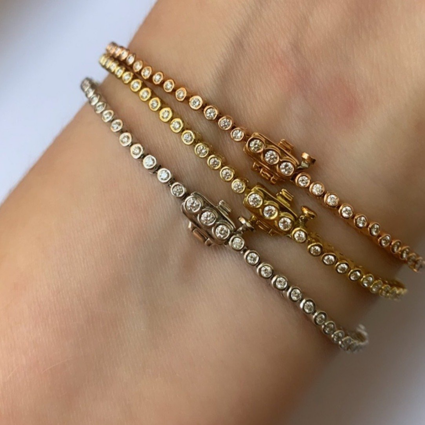 3 Carat Graduating Diamond Tennis Bracelet with Lab Grown Diamonds - Evara Jewelry LLC