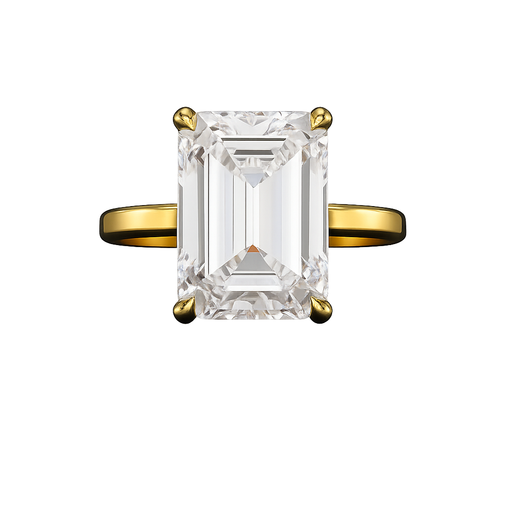 7 Carat Emerald Cut Diamond Ring