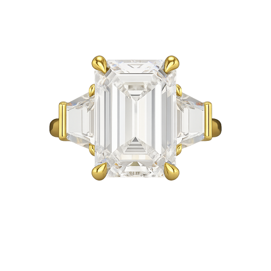 7 Carat Emerald Cut Diamond Wedding Ring