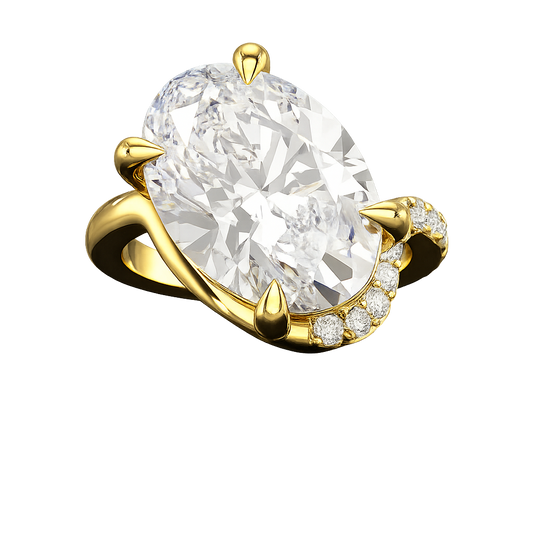 7 Carat Oval Cut Diamond Wedding Band