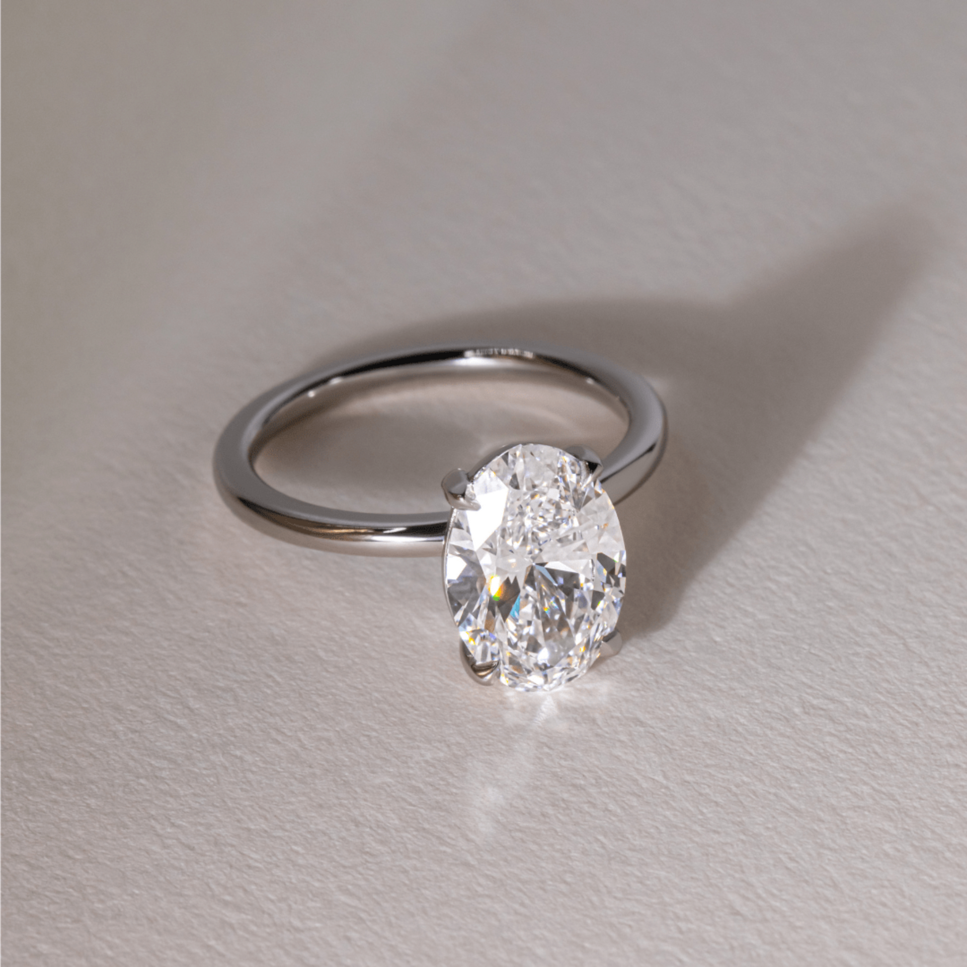 2.00 Carat Oval Cut Minimalist Prong Statement Ring - Evara Jewelry LLC