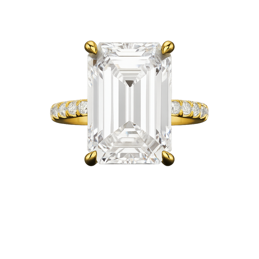 8 Carat Emerald Cut Diamond Engagement Ring