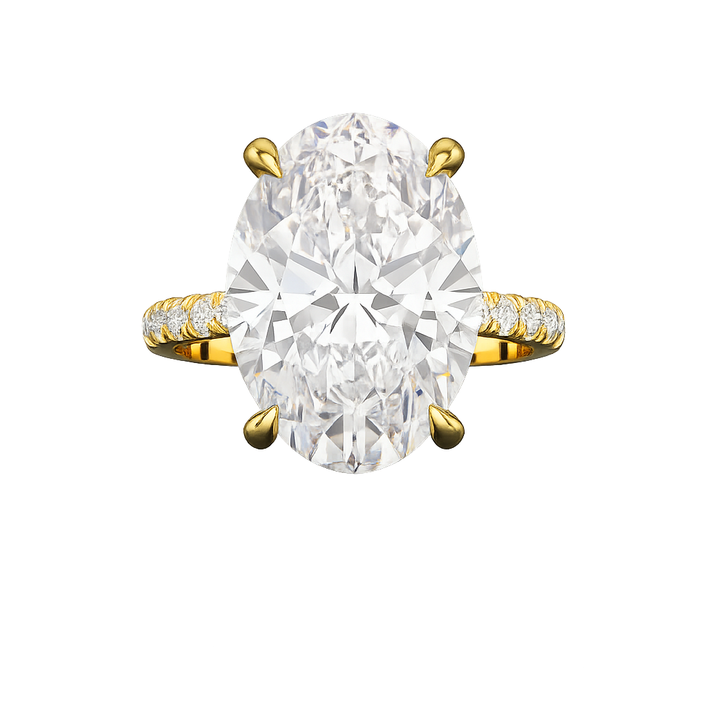 8 Carat Oval Diamond Ring