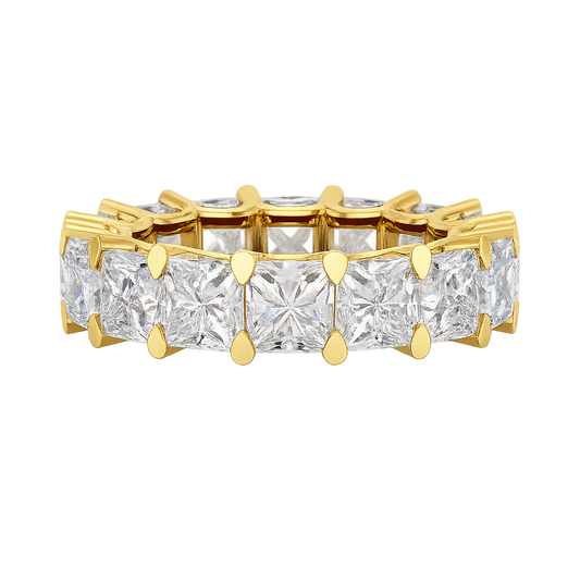 9.40 Carats Princess Cut Lab Grown Diamond Eternity Band