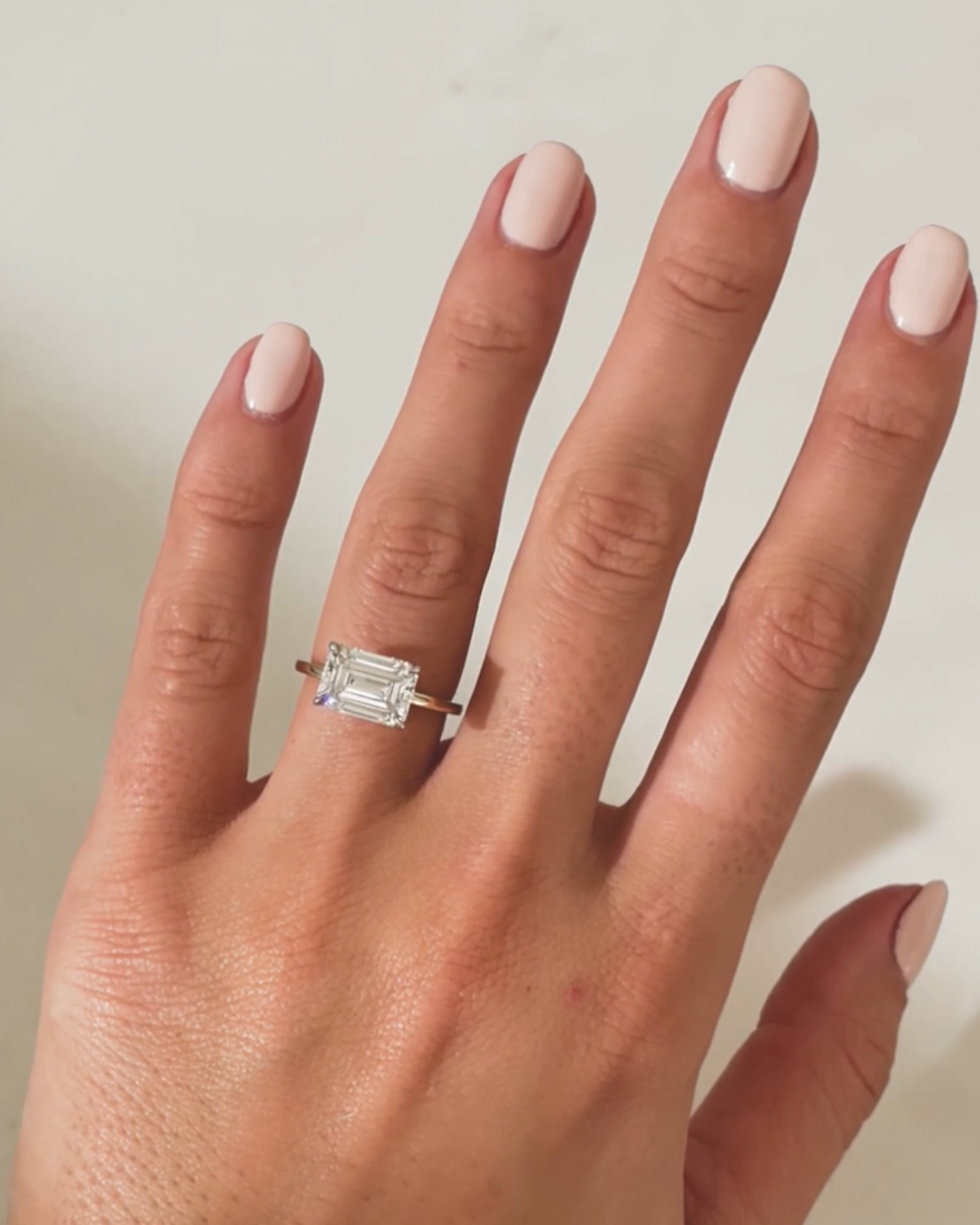 3.00 Carat Emerald Cut East West Diamond Proposal Ring