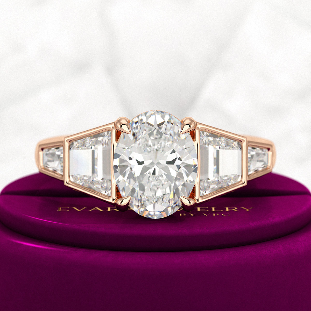 2 Carat Oval Diamond Victorian Vintage Engagement Ring - Evara Jewelry LLC