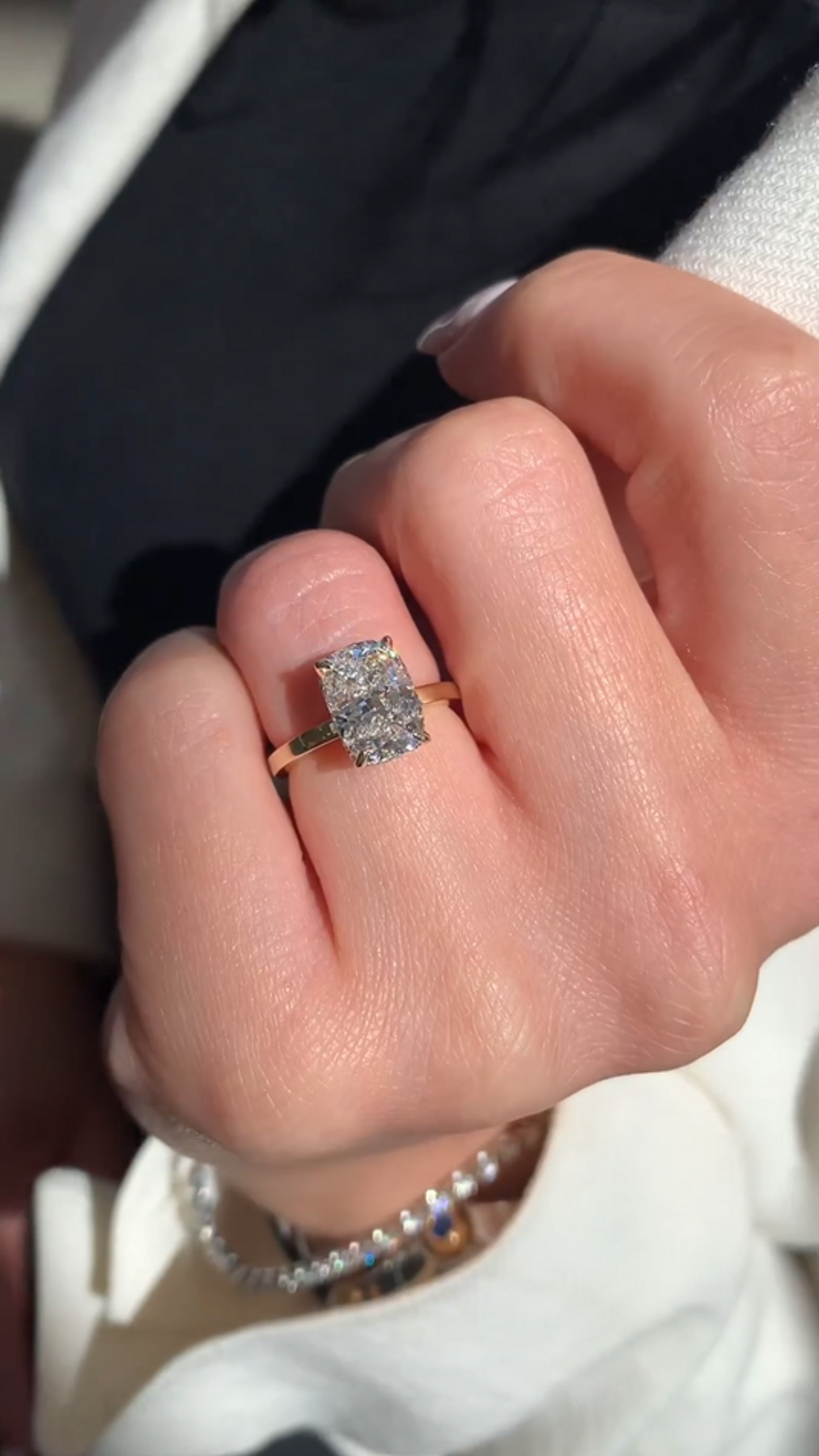 2.50 Carat Cushion Cut Minimalist Hidden Halo Diamond Engagement Ring - Evara Jewelry LLC