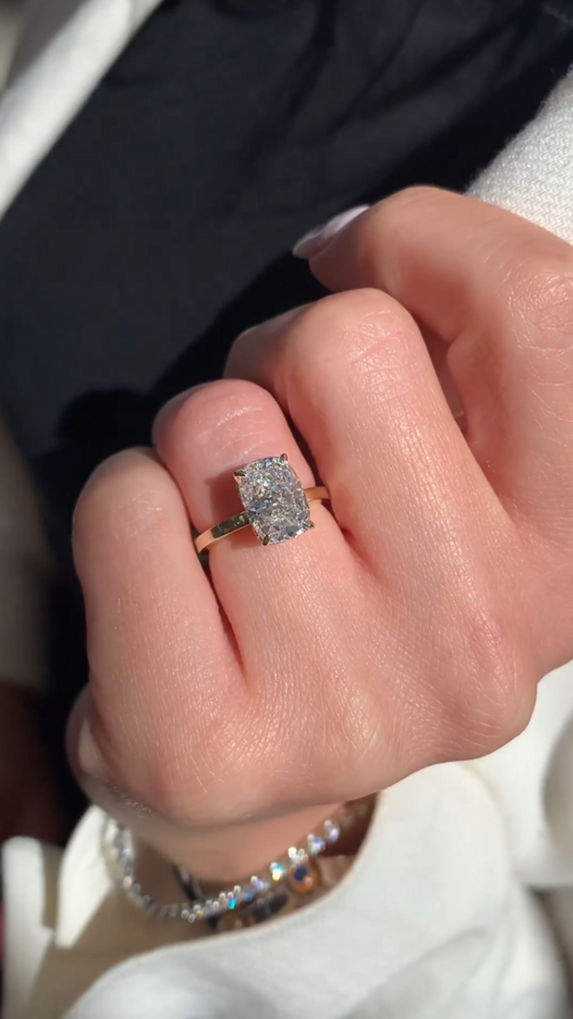 2 Carat Elongated Cushion Cut Minimalist Engagement Ring - Evara Jewelry LLC