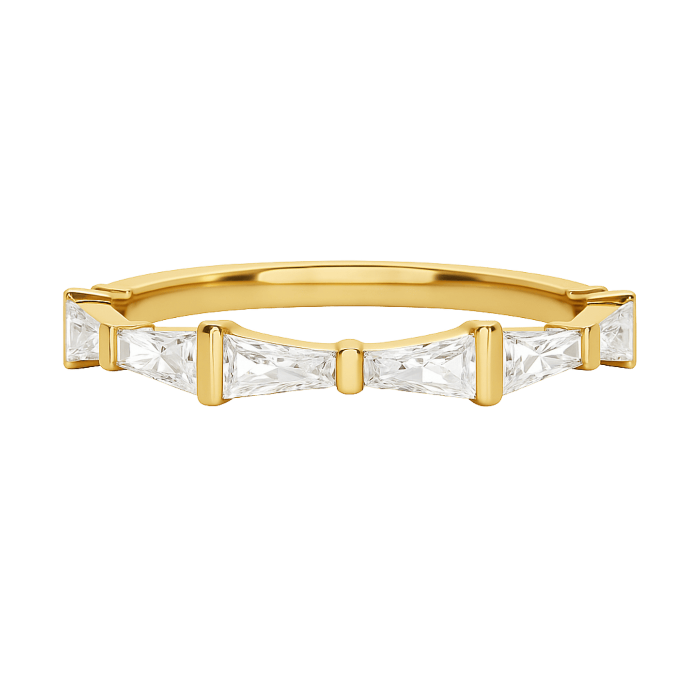Baguette Diamond Unique Wedding Stacking Band