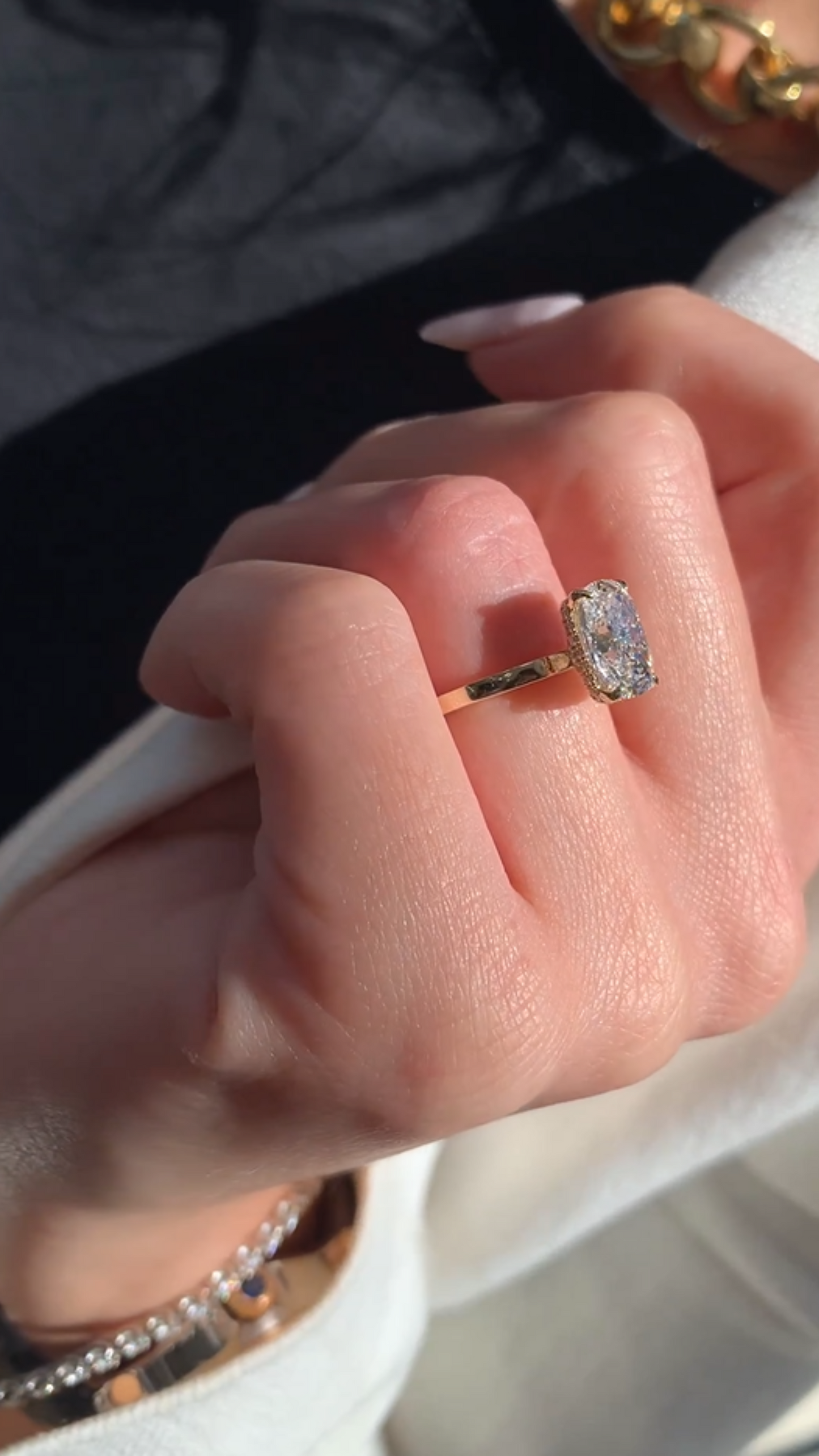 2.50 Carat Cushion Cut Minimalist Hidden Halo Diamond Engagement Ring - Evara Jewelry LLC