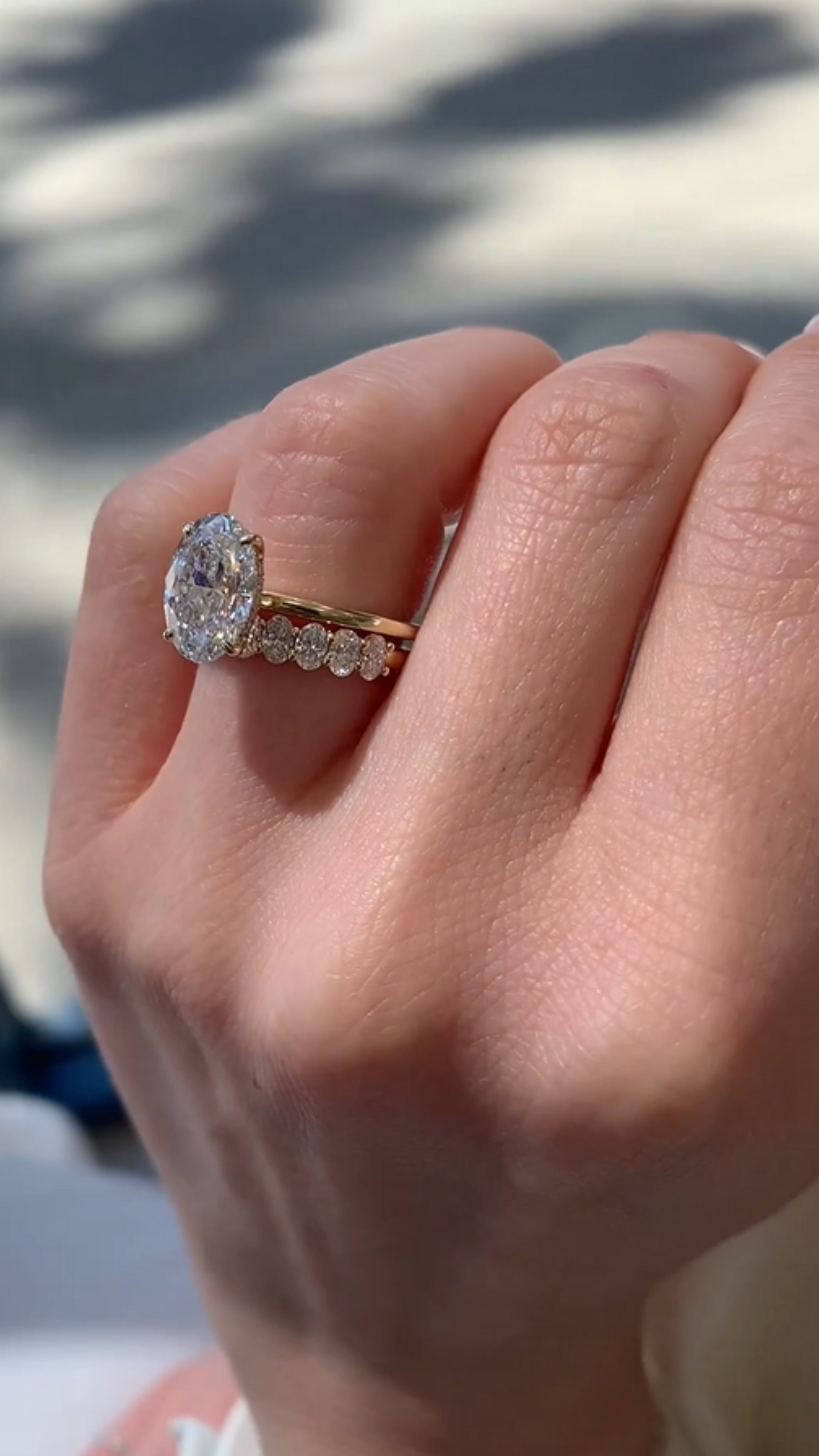 2.20 Carat Oval Cut Diamond Hidden Halo Engagement Ring - Evara Jewelry LLC