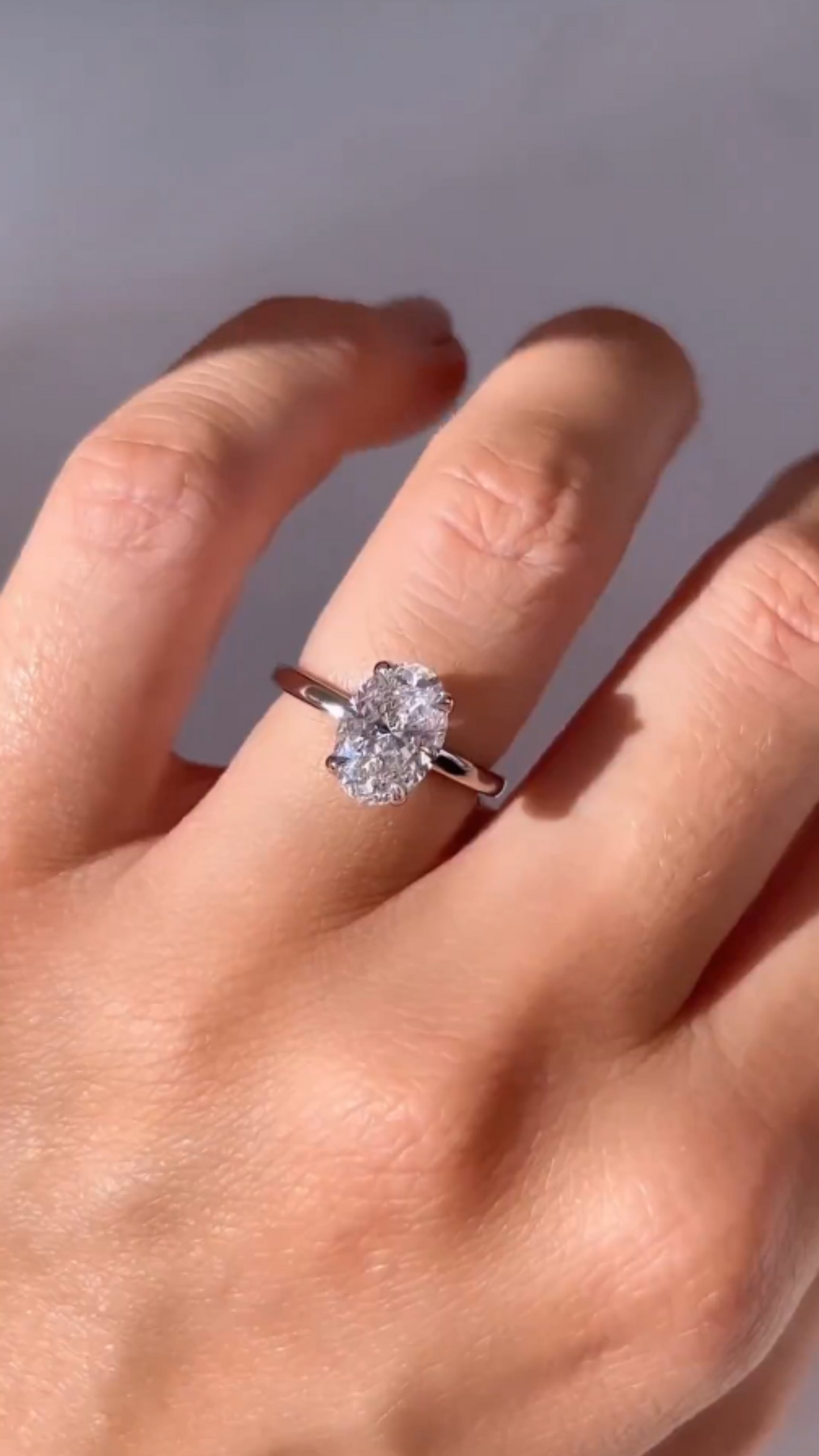 2.00 Carat Oval Cut Minimalist Prong Statement Ring - Evara Jewelry LLC