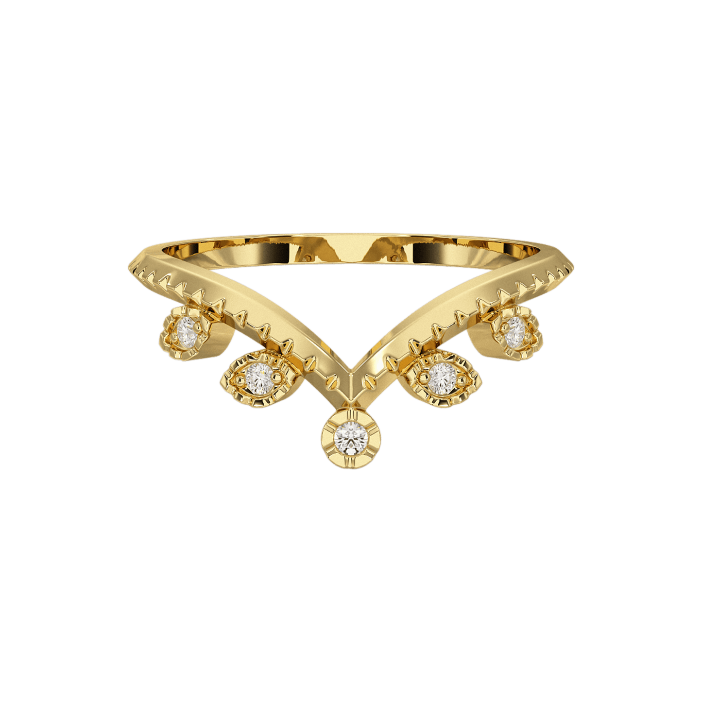 Chevron Nature Insipred Twig Stacking Ring