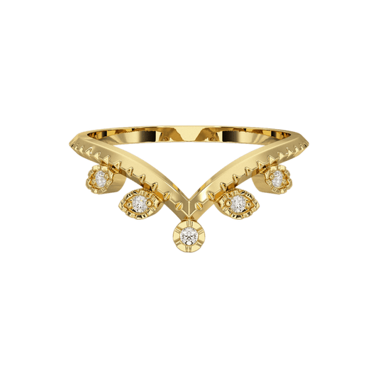 Chevron Nature Insipred Twig Stacking Ring