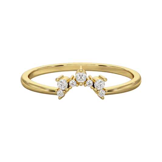 Classic Curved Diamond Contour Band