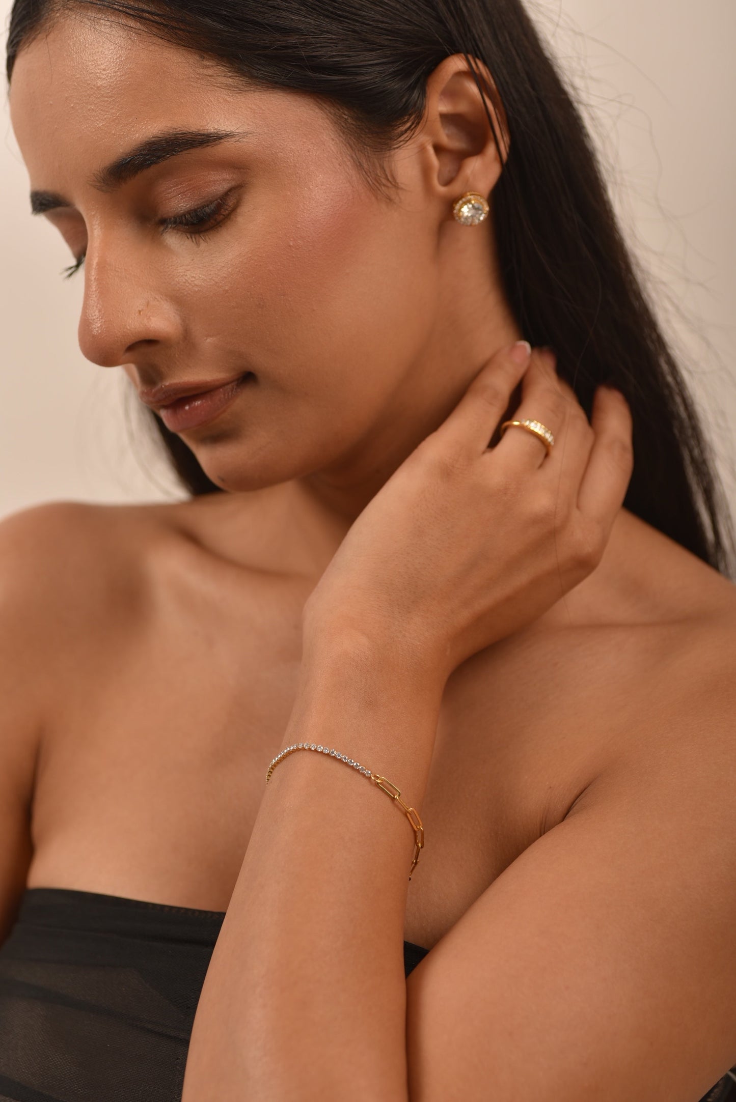 1.38 Carats Diamond & Paperclip 50-50 Tennis Bracelet - Lab Grown Diamond