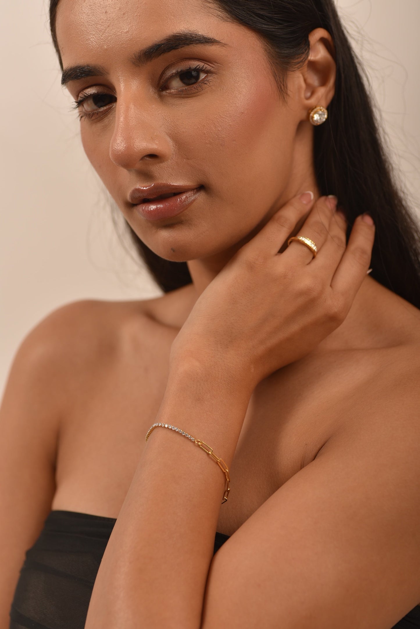 1.38 Carats Diamond & Paperclip 50-50 Tennis Bracelet - Lab Grown Diamond