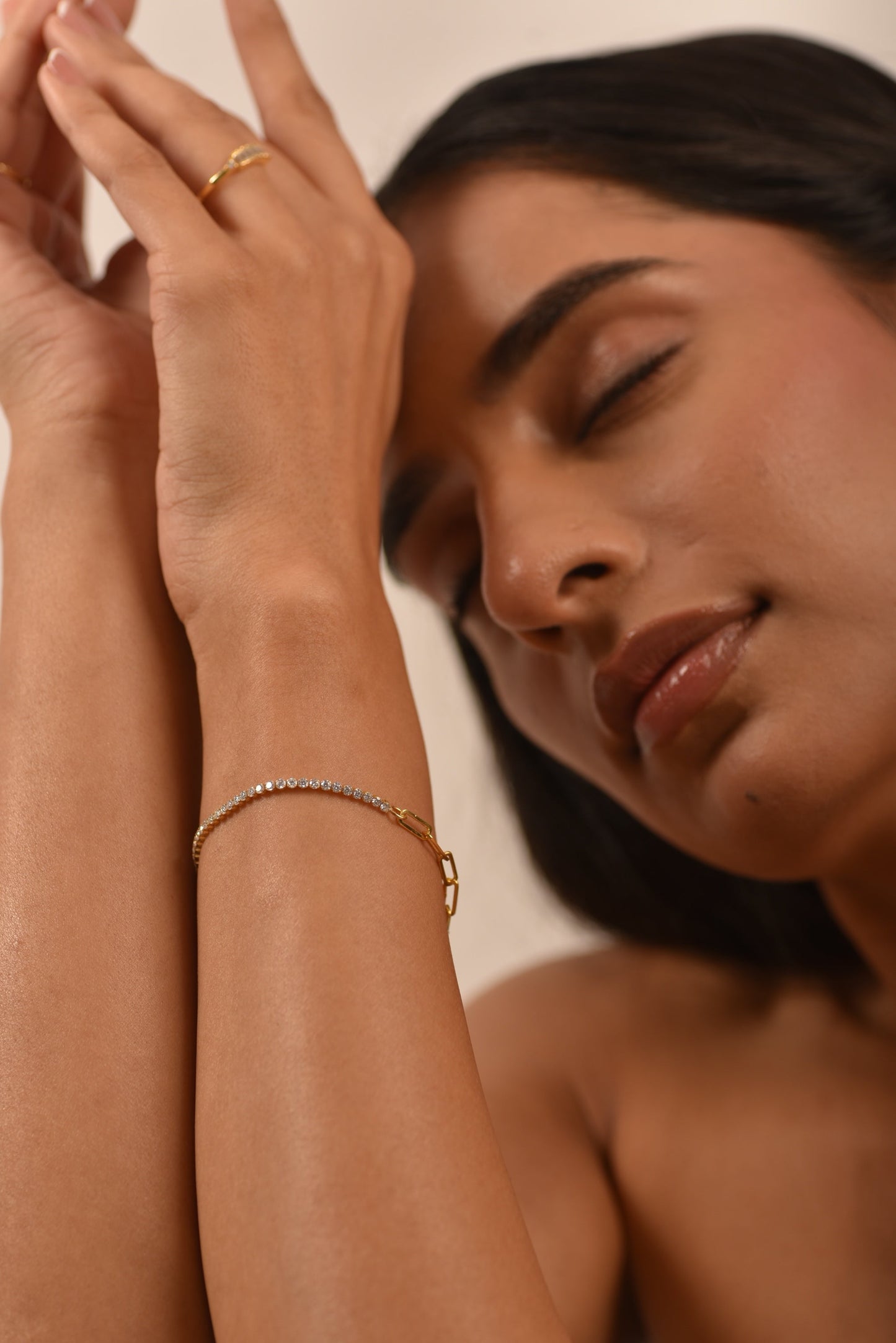 1.38 Carats Diamond & Paperclip 50-50 Tennis Bracelet - Lab Grown Diamond