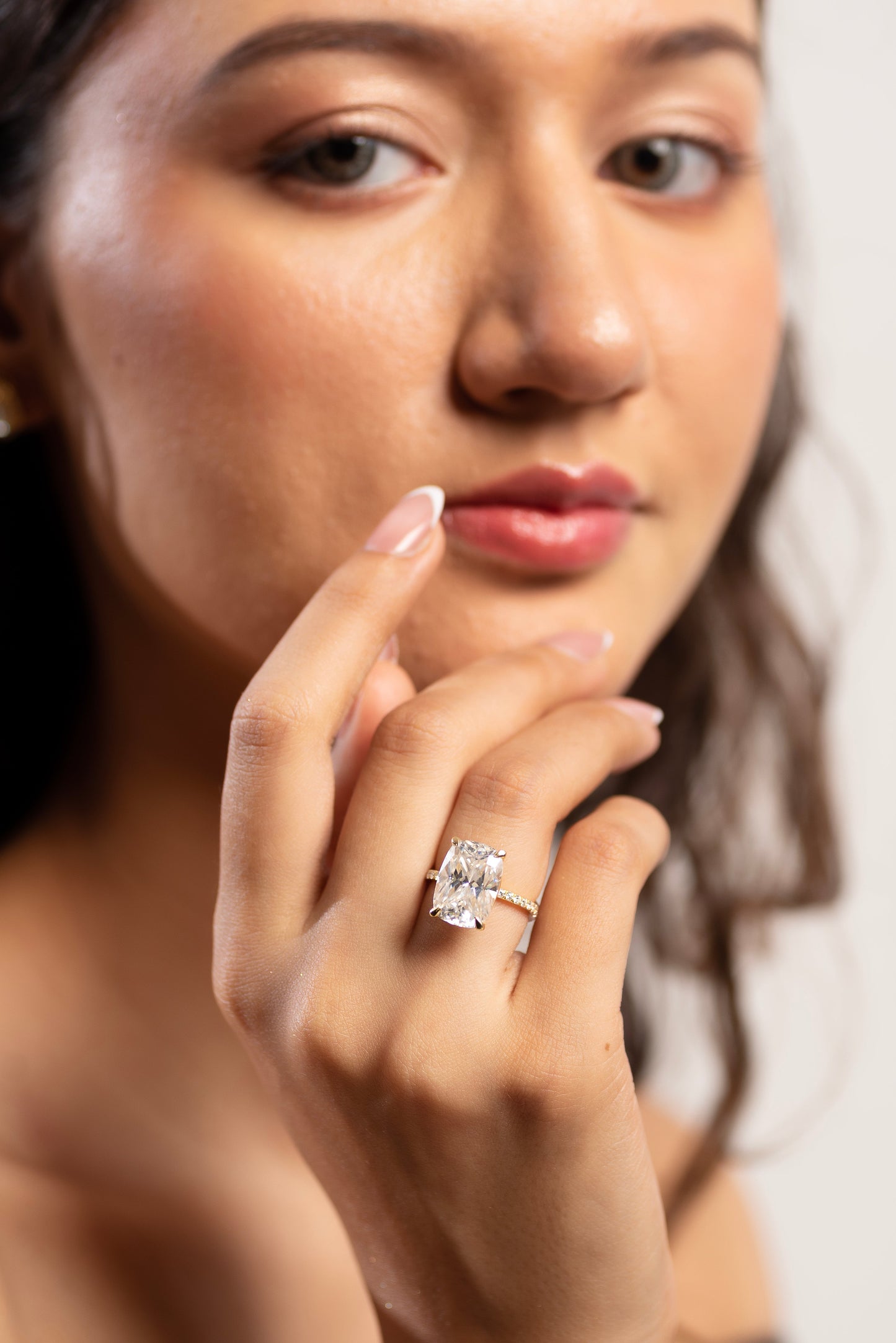 5 Carat Elongated Cushion Cut Diamond Wedding Ring