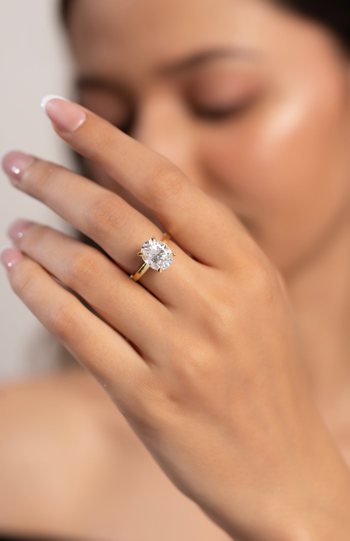 4 Carat Oval Cut Diamond Engagement Ring