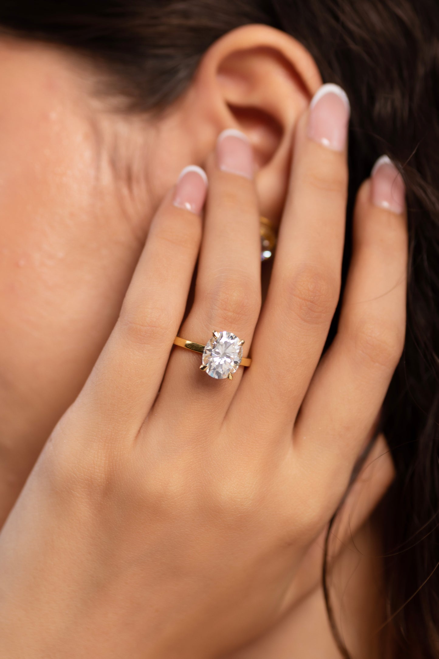 4 Carat Oval Cut Diamond Engagement Ring