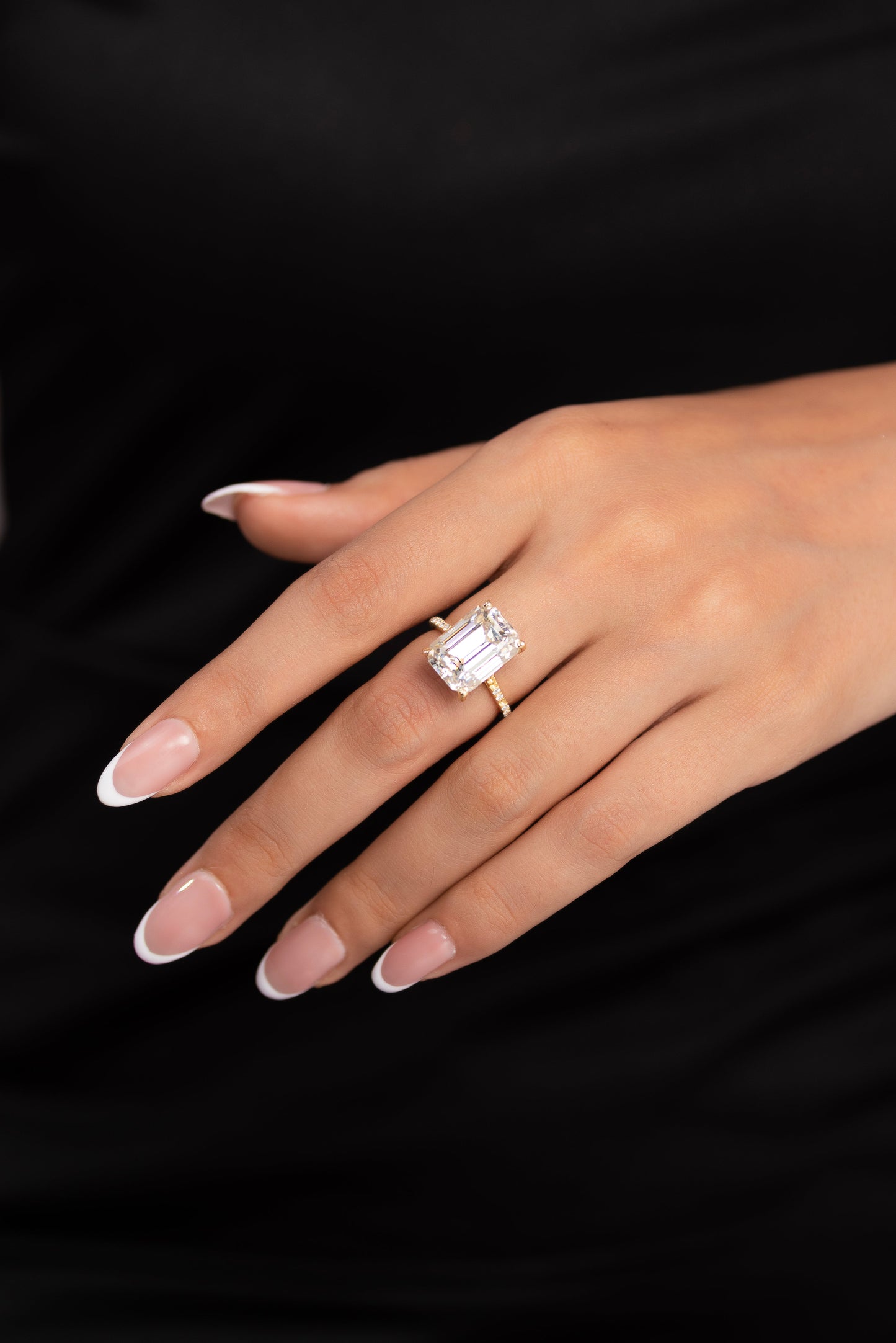 8 Carat Emerald Cut Diamond Engagement Ring