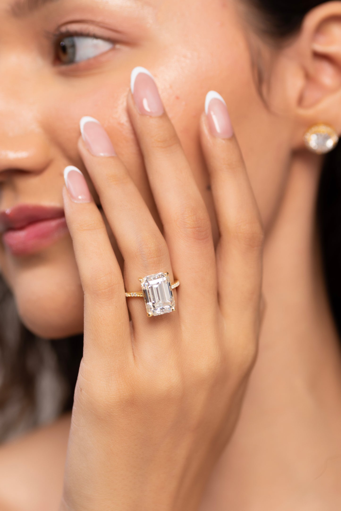 8 Carat Emerald Cut Diamond Engagement Ring