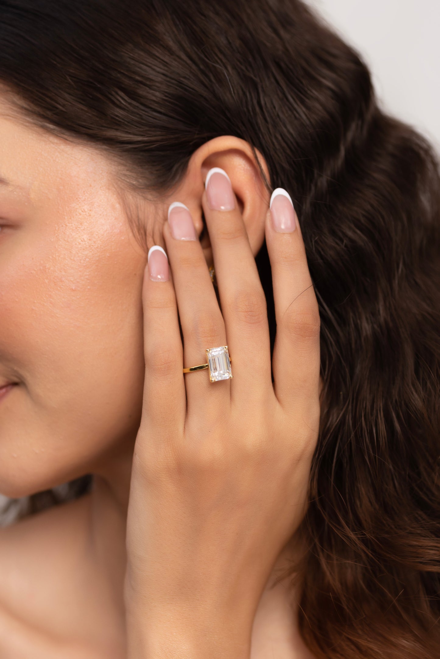 7 Carat Emerald Cut Diamond Solitaire Engagement Ring