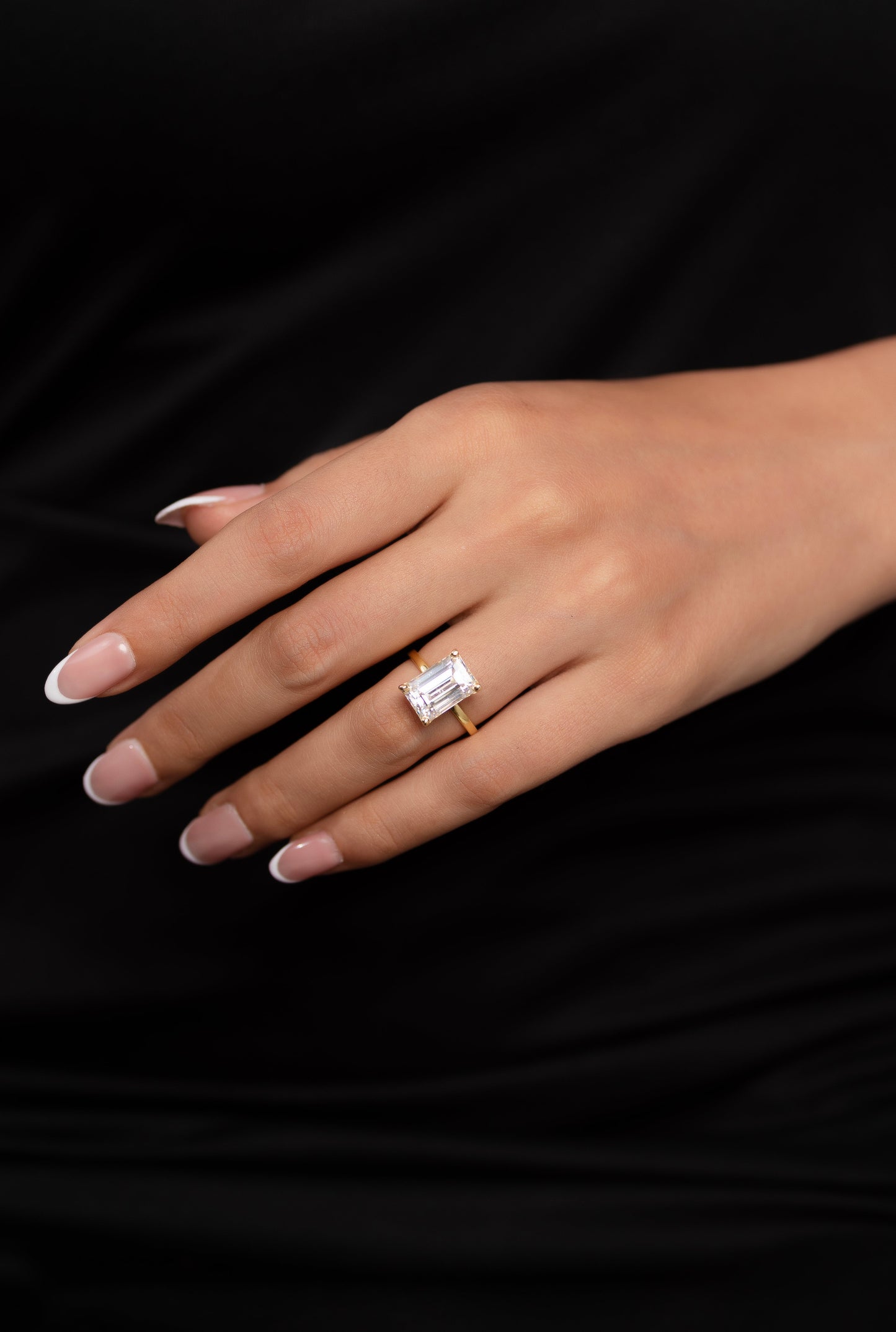 7 Carat Emerald Cut Diamond Solitaire Engagement Ring