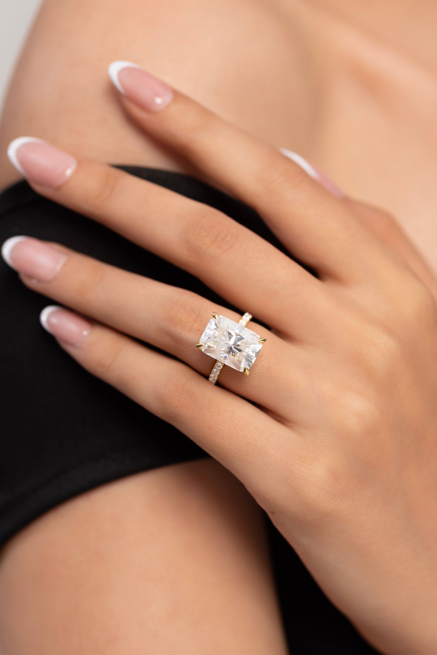 HUGE 10 Carat Radiant Cut Diamond Engagement Ring
