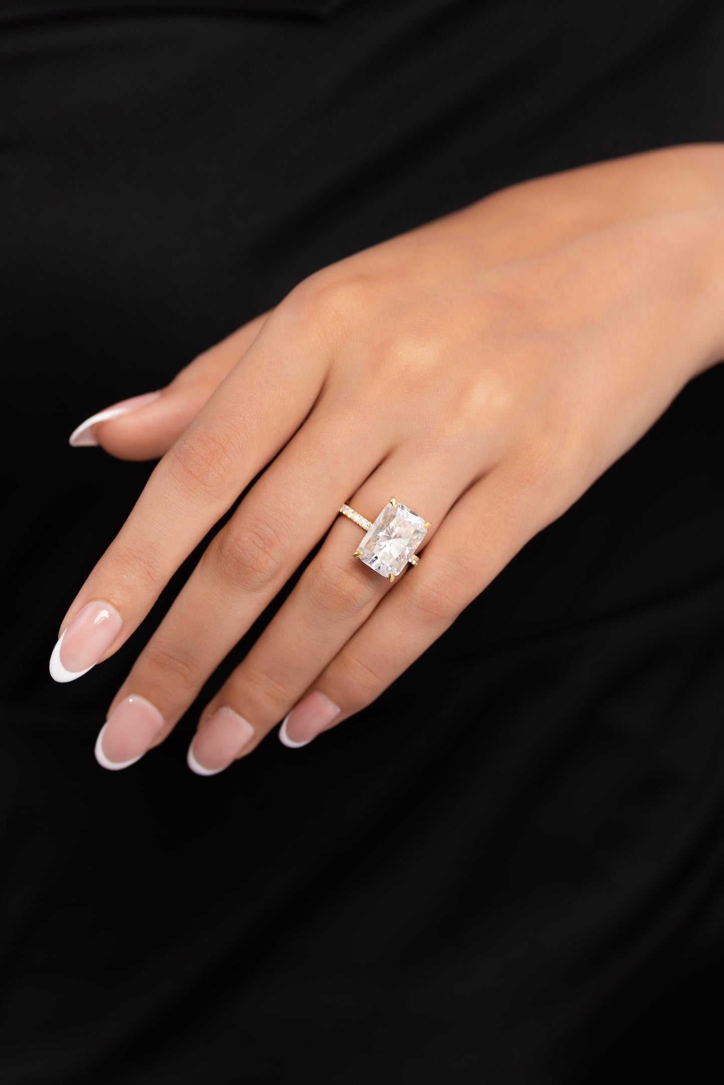 HUGE 10 Carat Radiant Cut Diamond Engagement Ring