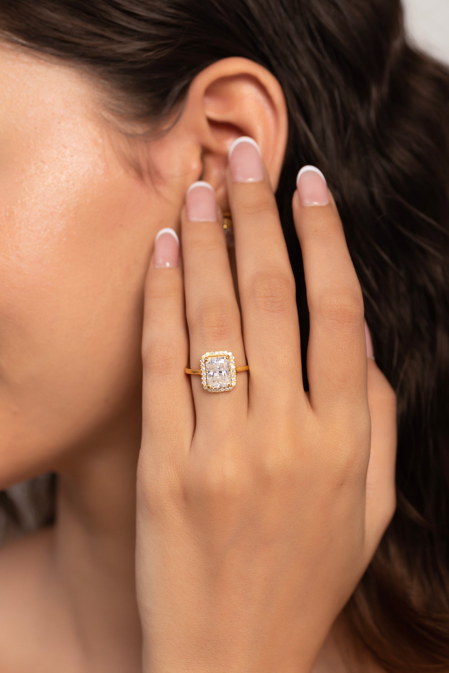 2.50 Carat Radiant Cut Diamond Halo Engagement Ring