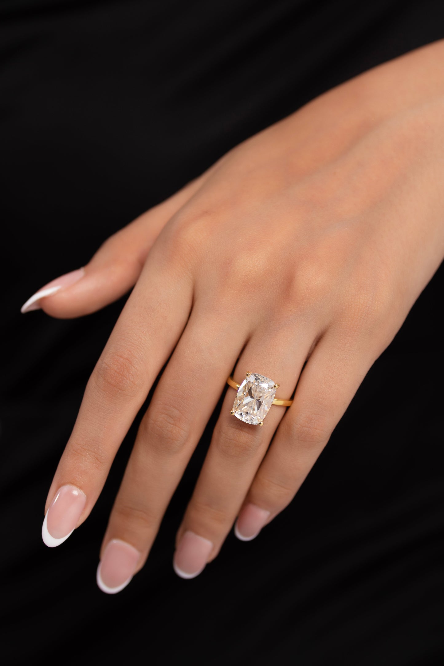 7 Carat Elongated Cushion Cut Diamond Engagement Ring
