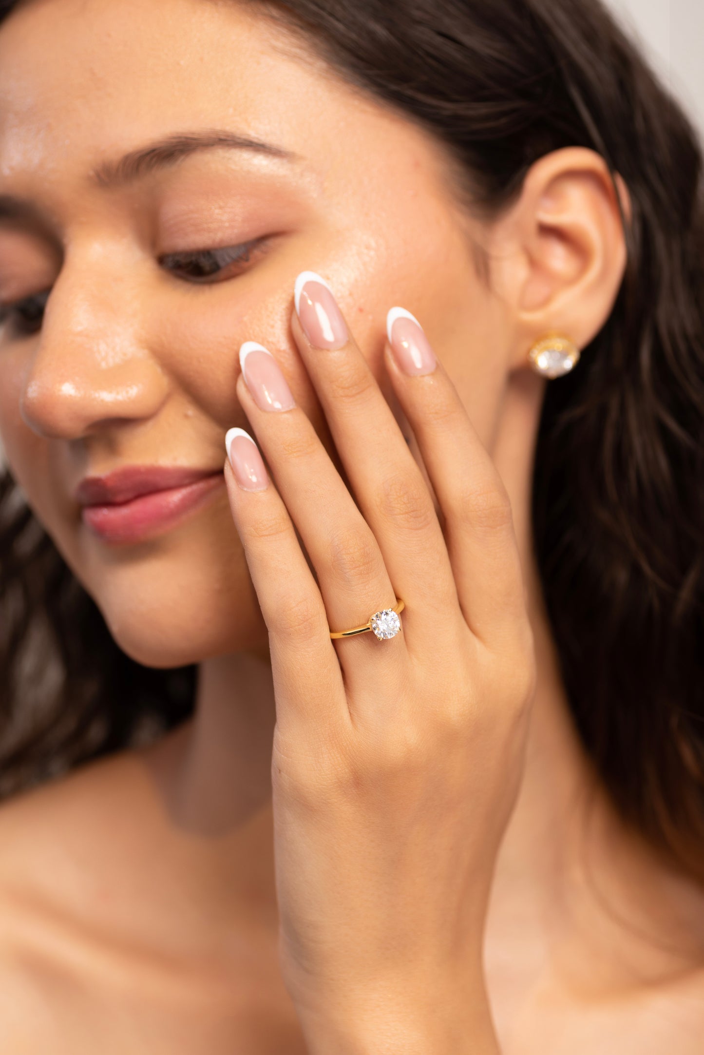 1 Carat Round Cut Diamond Hidden Halo Ring