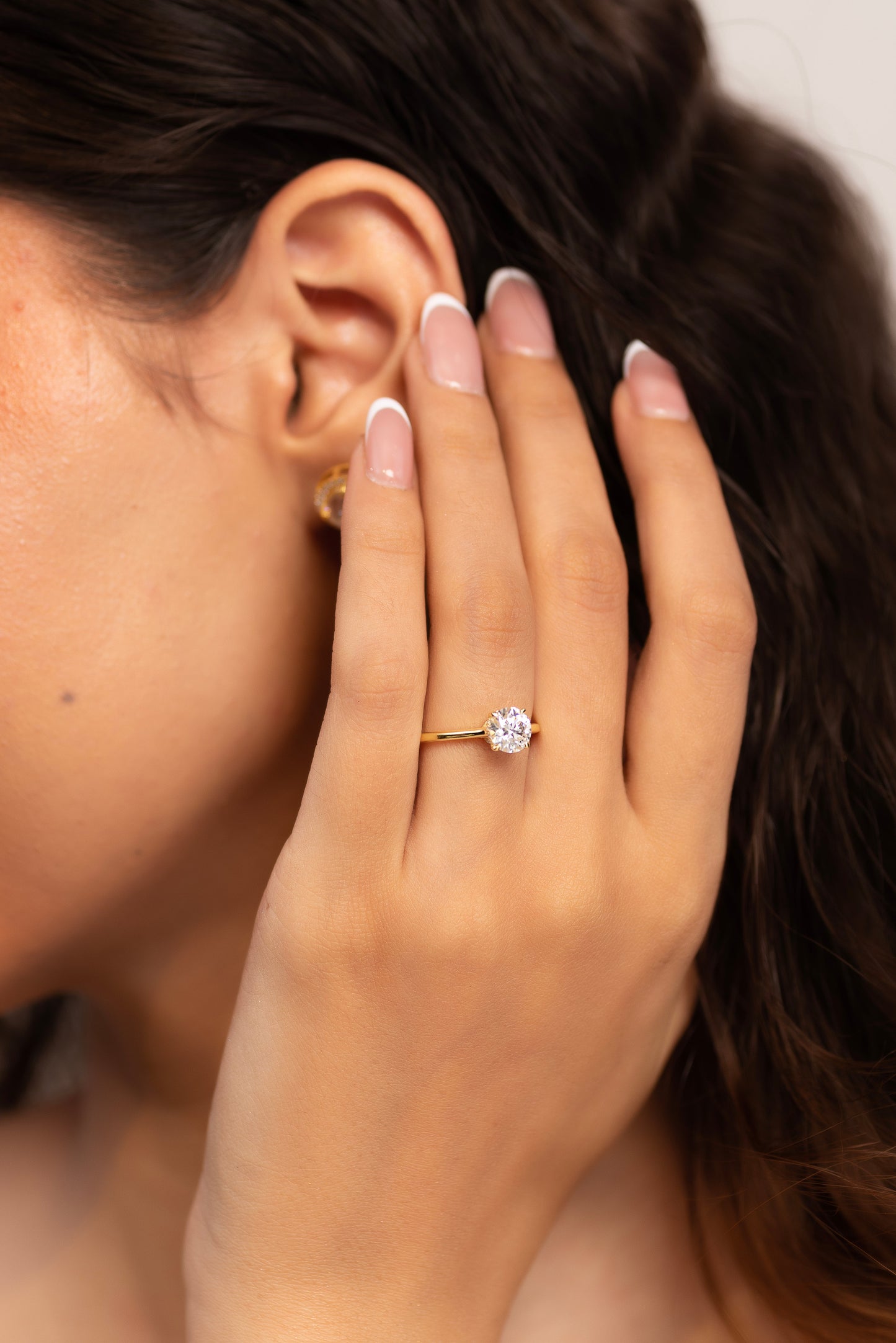 1 Carat Round Cut Diamond Hidden Halo Ring