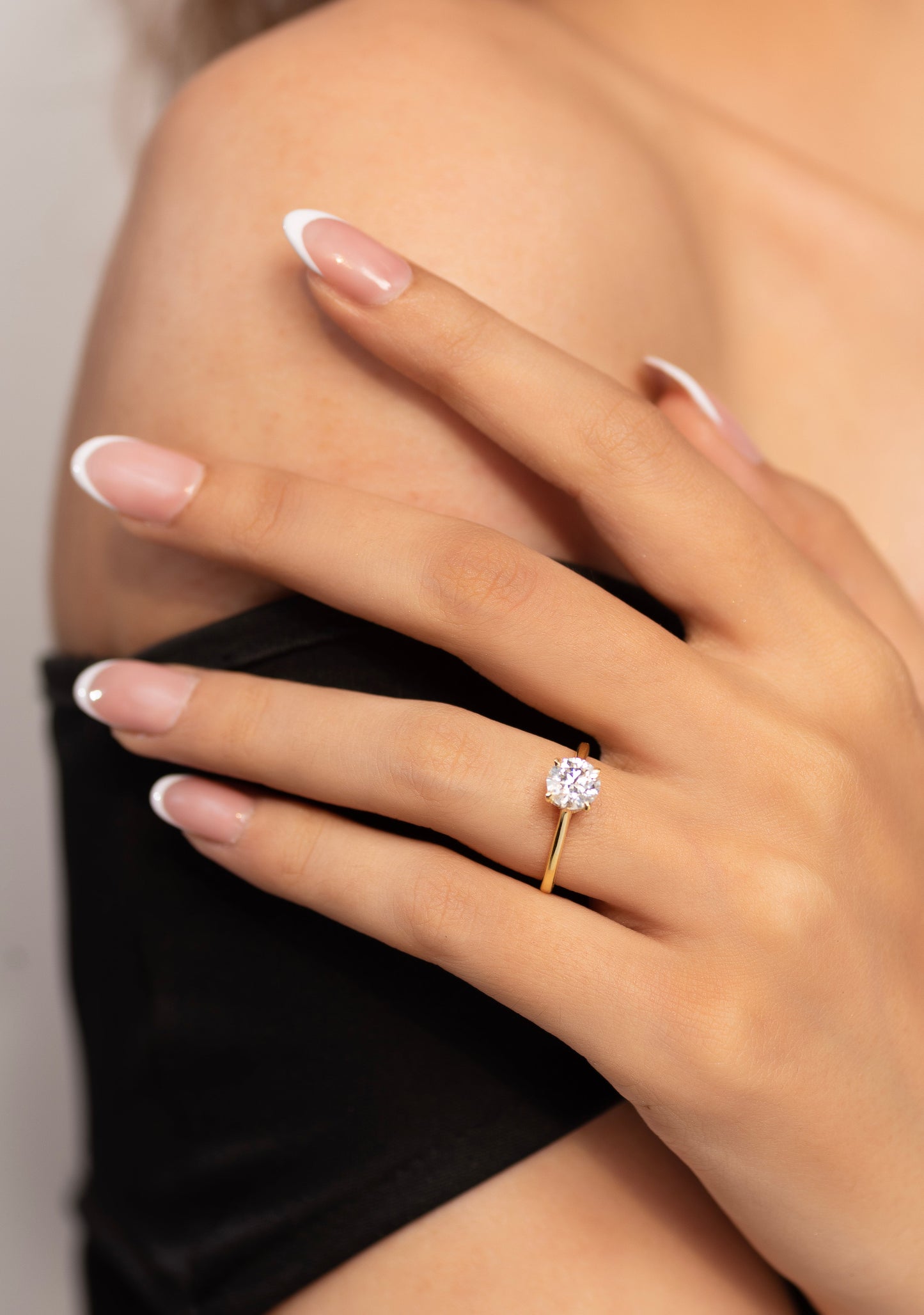 1 Carat Round Cut Diamond Hidden Halo Ring