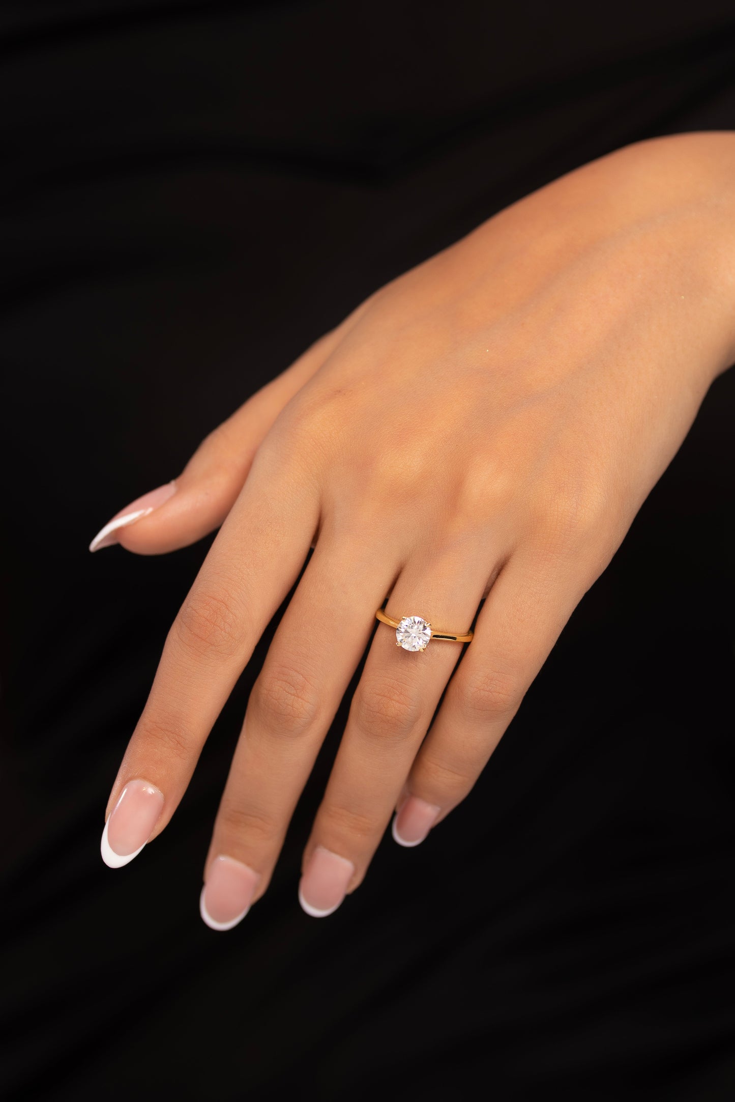 1 Carat Round Cut Diamond Hidden Halo Ring