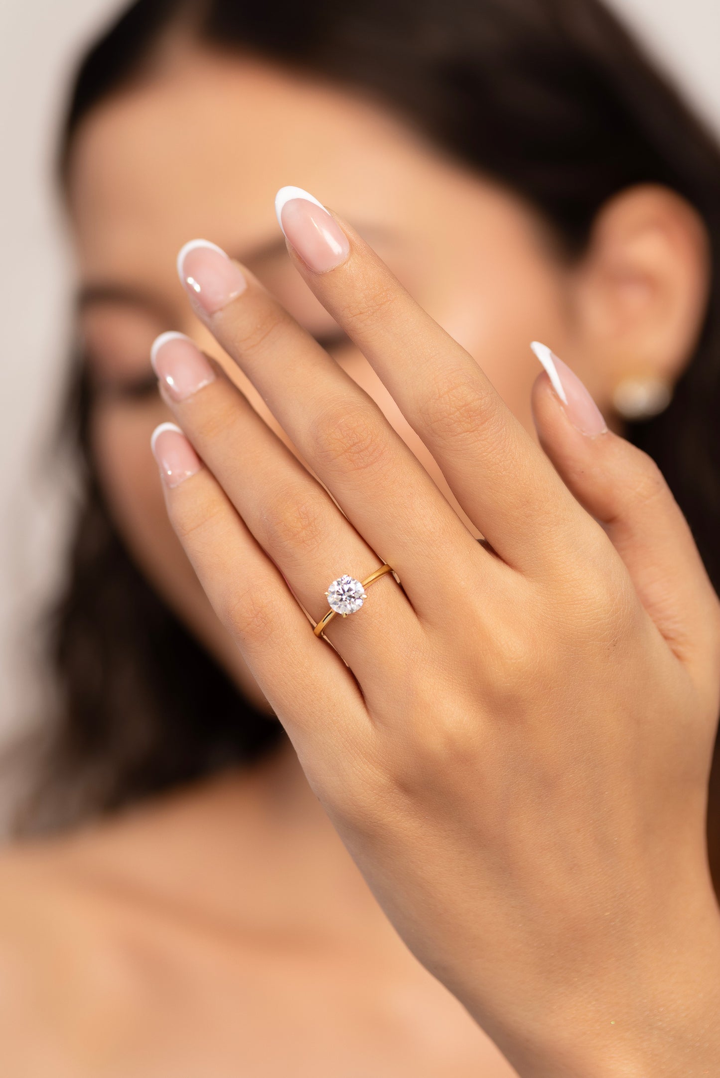 1 Carat Round Cut Diamond Hidden Halo Ring