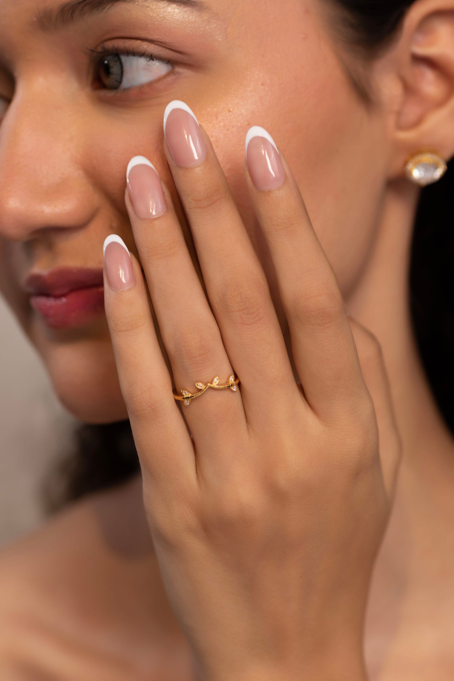 Nature Inspired Diamond Twig Stacking Ring