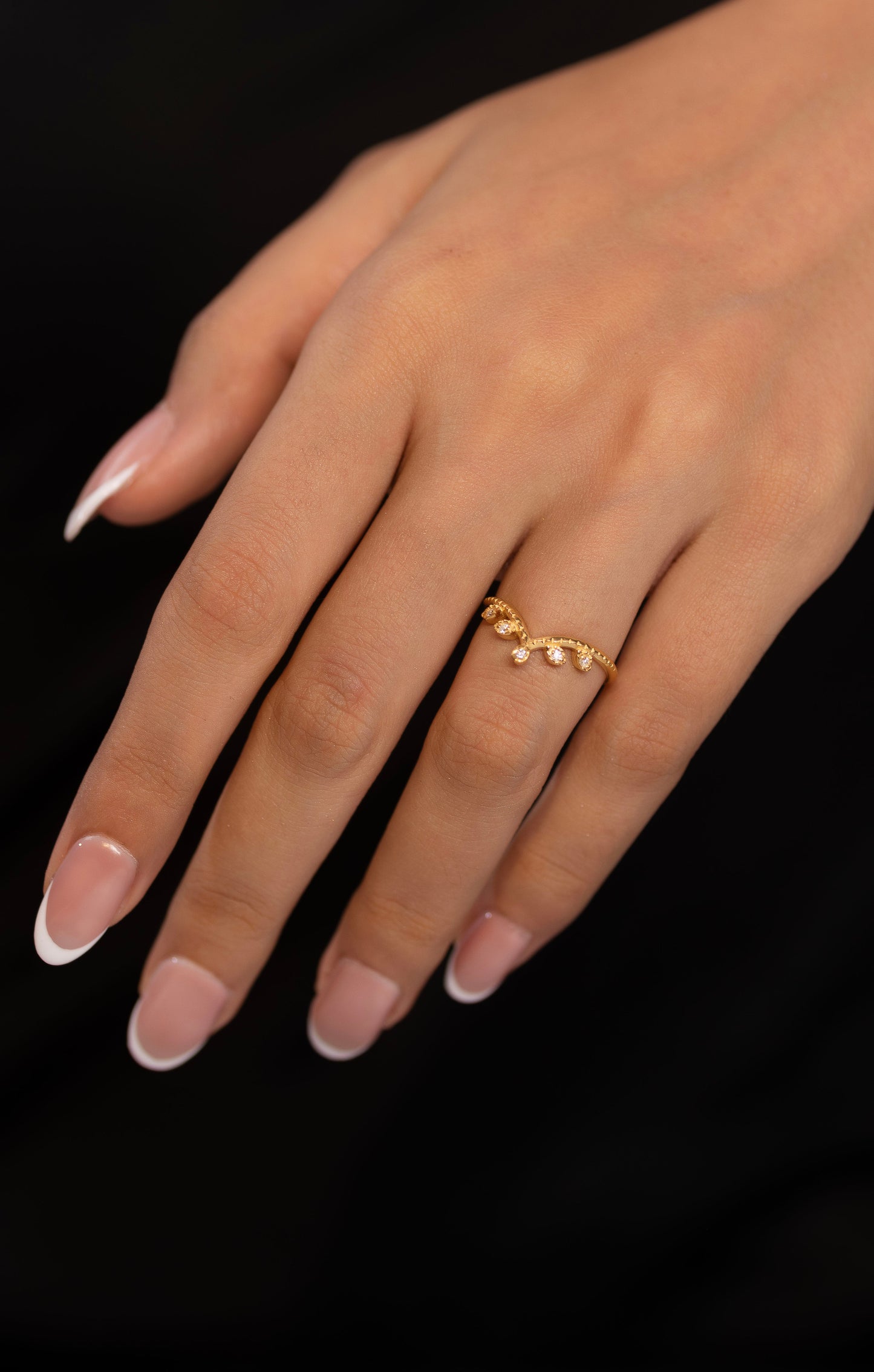 Chevron Nature Insipred Twig Stacking Ring