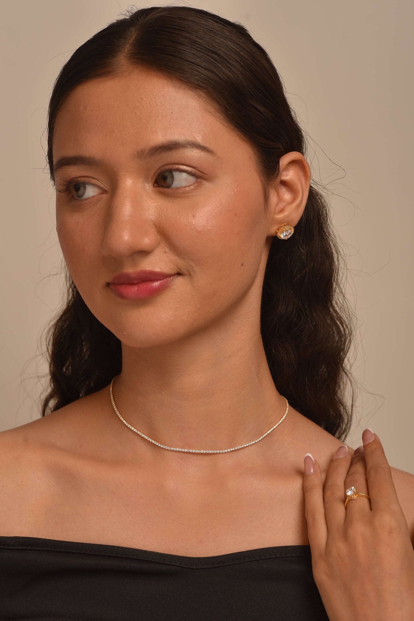 Luxury Diamond Tennis Necklace - 14K/18K White Gold Lab Grown Diamond Choker - Evara Jewelry LLC