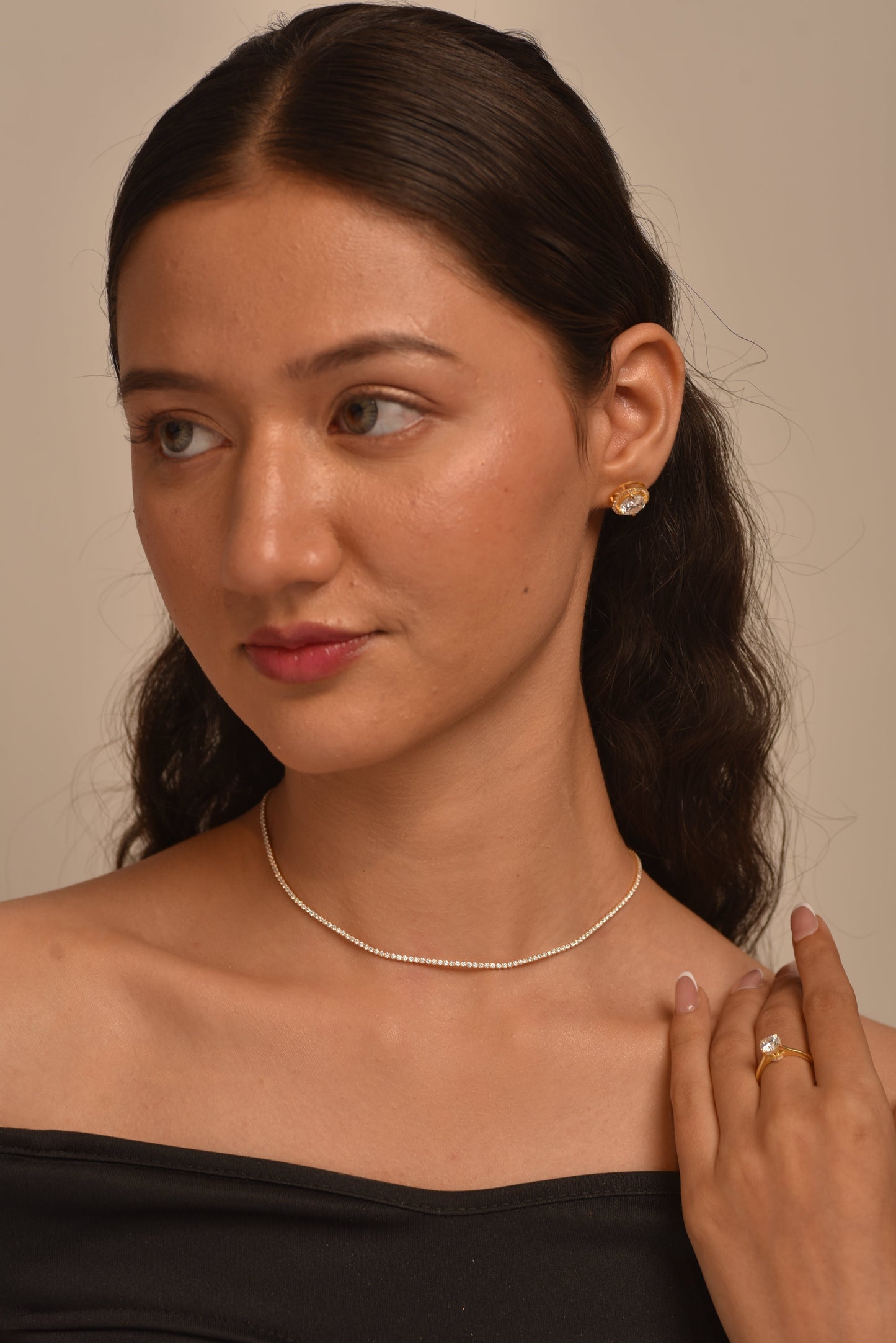 Luxury Diamond Tennis Necklace - 14K/18K White Gold Lab Grown Diamond Choker - Evara Jewelry LLC