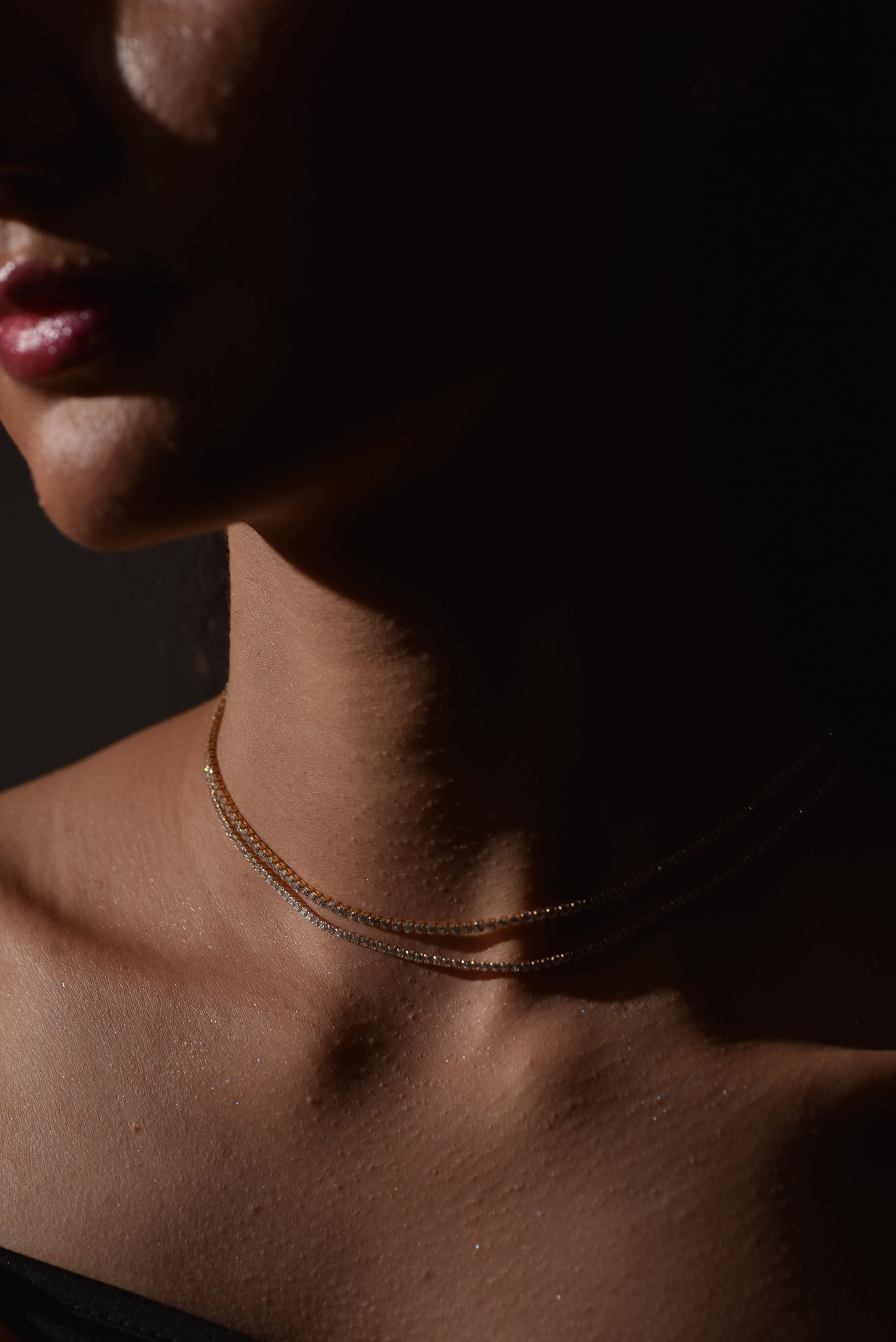 Luxury Diamond Tennis Necklace - 14K/18K White Gold Lab Grown Diamond Choker - Evara Jewelry LLC