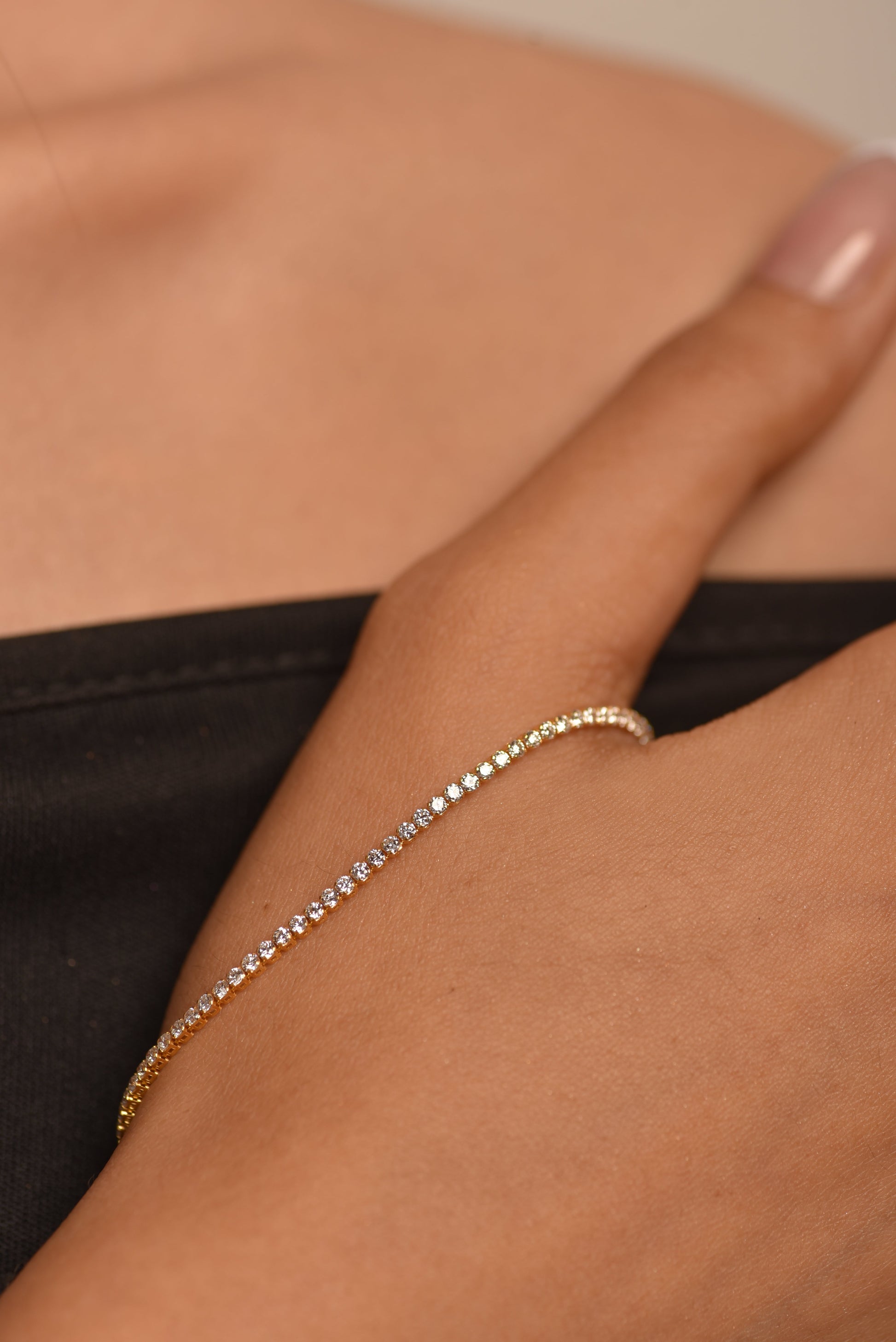 1.72 Carat 14K Gold Dainty Diamond Tennis Bracelet - Evara Jewelry LLC