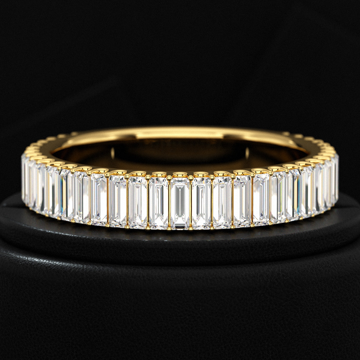 2 Carat Baguette Cut Minimalist Eternity Band - Evara Jewelry LLC