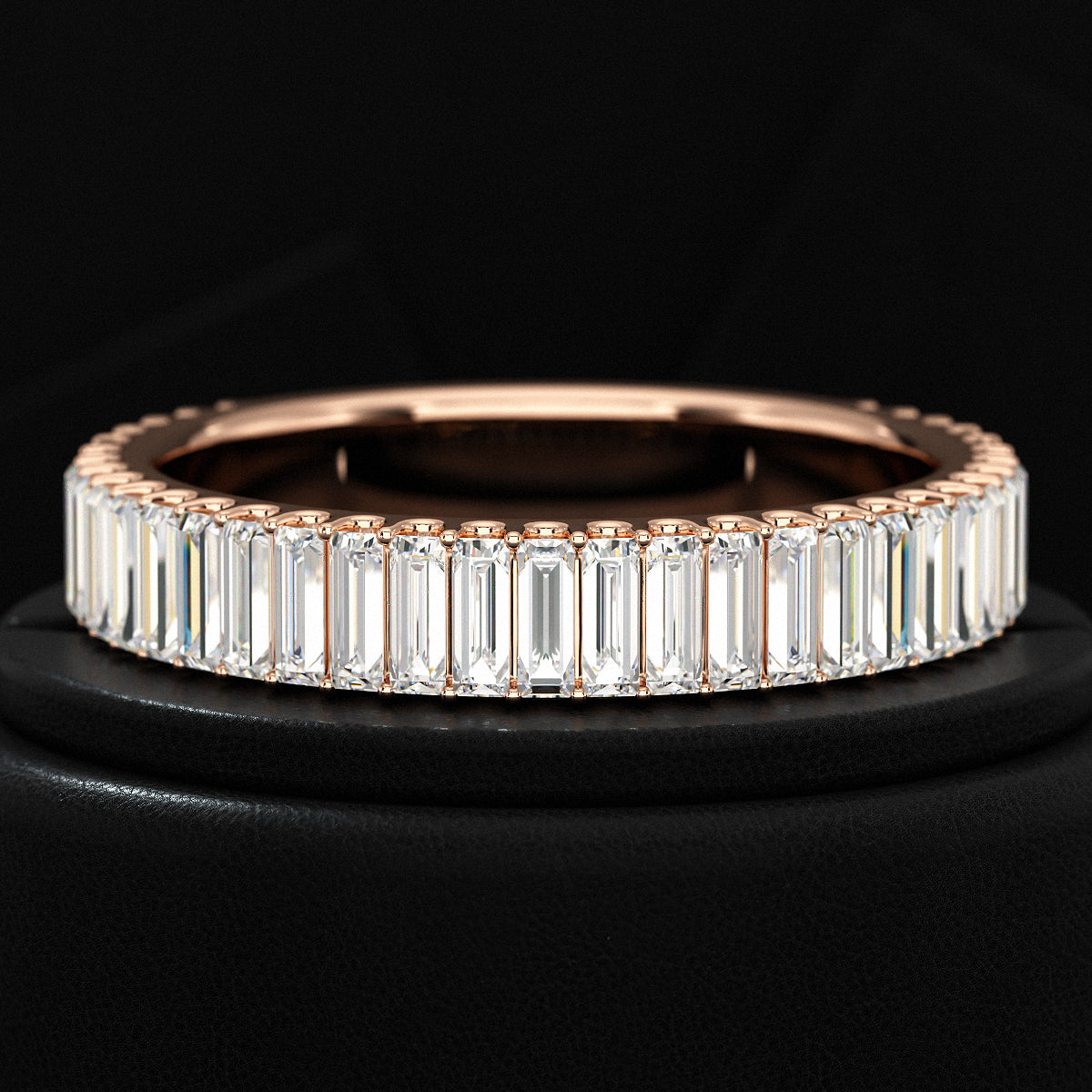 2 Carat Baguette Cut Minimalist Eternity Band - Evara Jewelry LLC