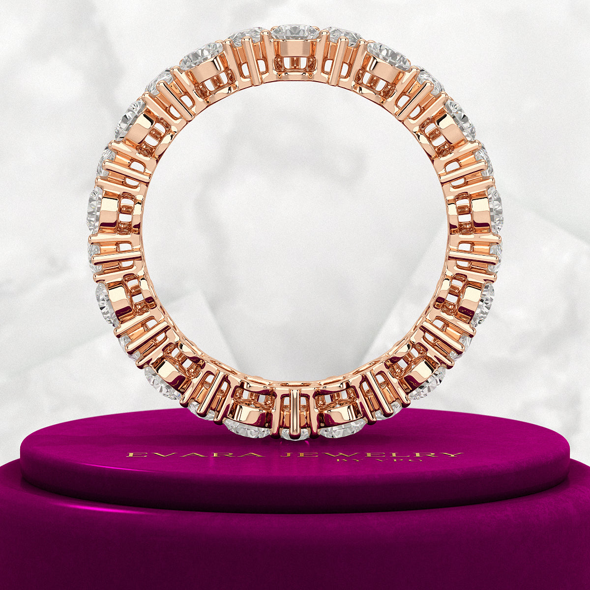 5 Carat Pear Cut Diamond Eternity Band - Evara Jewelry LLC