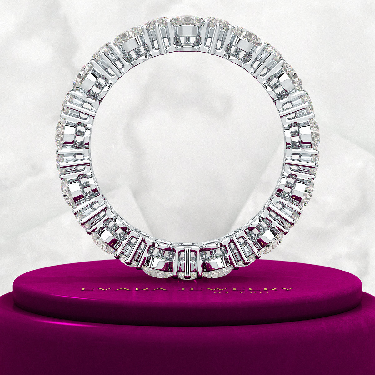 5 Carat Pear Cut Diamond Eternity Band - Evara Jewelry LLC