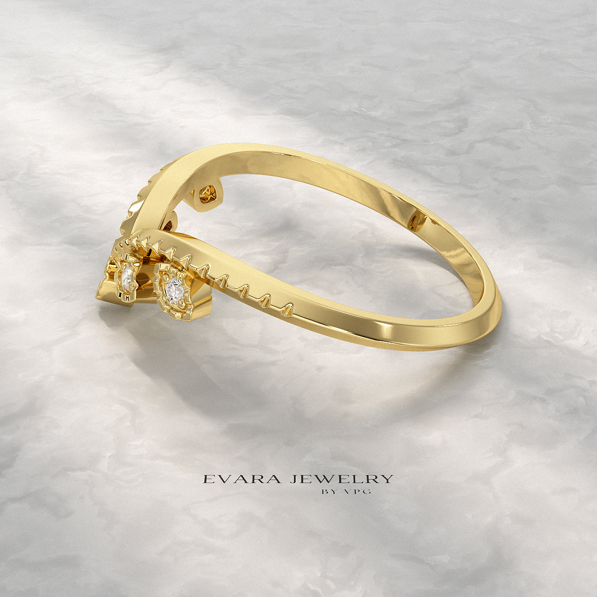 Chevron Nature Insipred Twig Stacking Ring